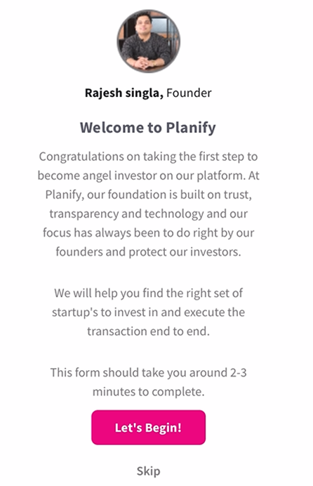 Sign up Flow: How to Sign up for the first time at Planify Application